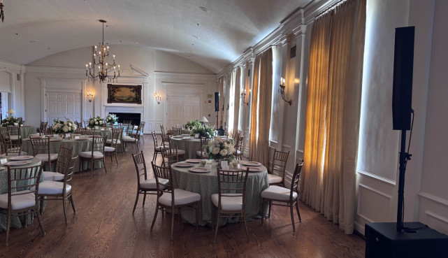 Audio system at the pool area at Reynold Gardens