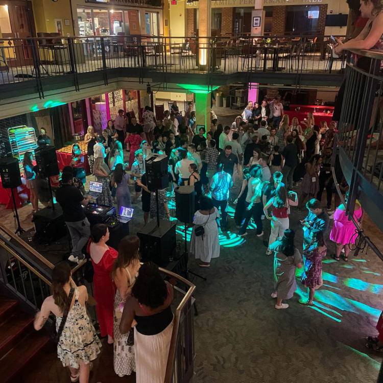 Moving lights at Greek Dance