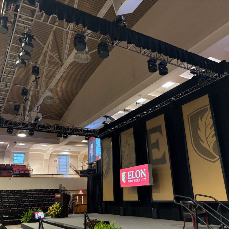 Moving lights at Elon