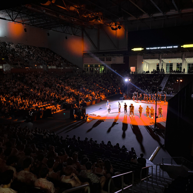 Moving lights at Elon