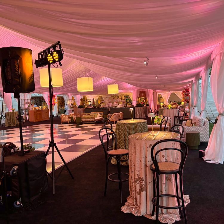 Full Lighting for a Wedding in the moutains