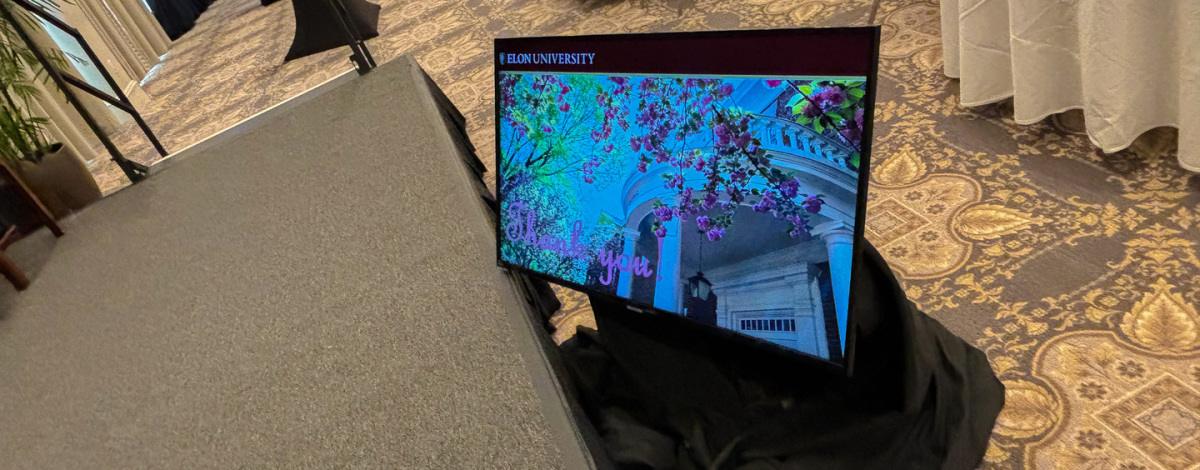 Conference monitor for an Elon event